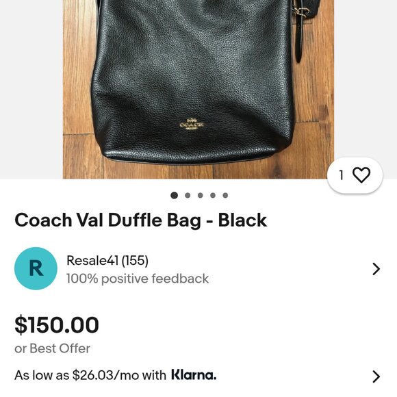 Coach Val Duffle Bag - Black - Picture 5 of 5